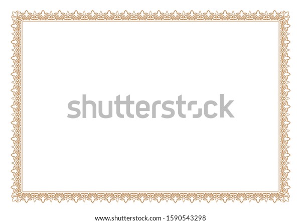 Blank Certificate Border Ready Add Text Stock Vector Royalty Free 