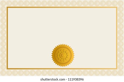 Blank Certificate. Jpeg Version Also Available In Gallery.