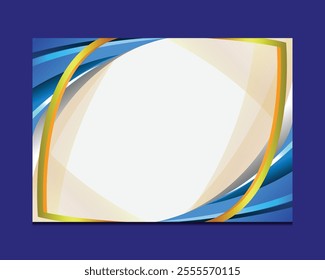 Blank certificate paper template of appreciation award company vector
