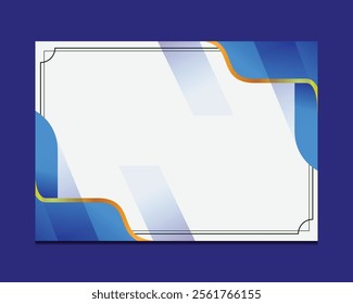 Blank certificate paper template of appreciation award company design