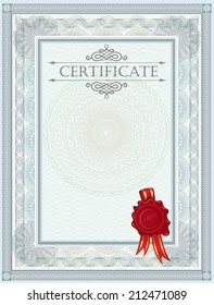 Blank Certificate Template Stock Vector Royalty Free Shutterstock