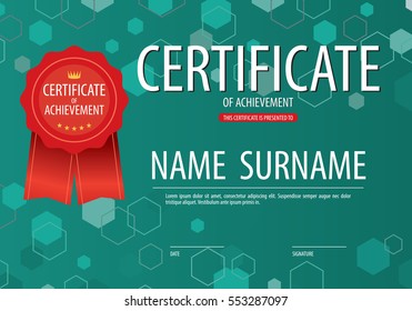 Blank Certified Border Template Vector Illustration