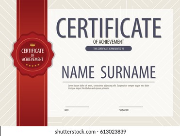 Blank Certified Border Template Vector Illustration