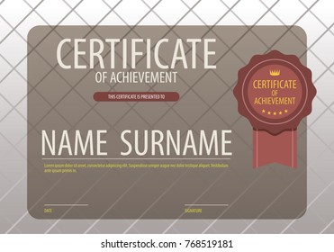 Blank Certified Border Template Vector Illustration