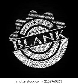 Blank chalk emblem. Vector Illustration. Detailed. 