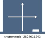 Blank Chalkboard with White Grid Lines for Mathematical Graphing, Education and Business Data Analysis Background