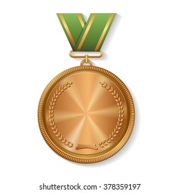Blank champion  bronze medal with ribbon