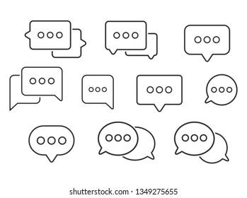 Blank Chat Bubbles for Smartphone Messaging. - Illustration
