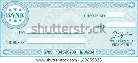 blank check (business cheque design)