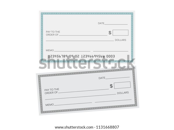 Blank Check Template Check Vector Template Stock Vector (Royalty Free ...