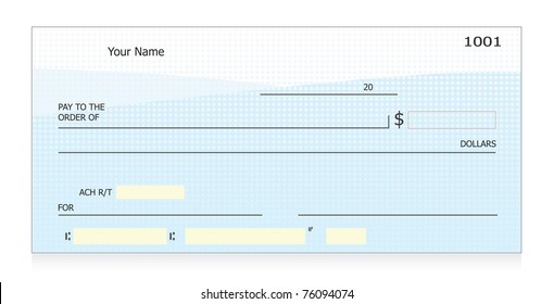 Blank Check Vector