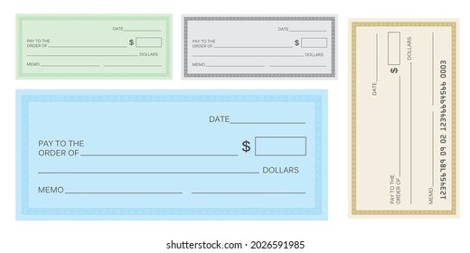 Blank check vector illustration. Check icon