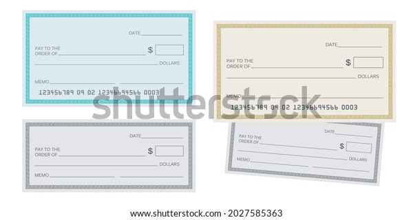 Blank Check Vector Check Template Icon Stock Vector (Royalty Free ...