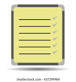 Blank checklist form, todo list. Reminder. Vector