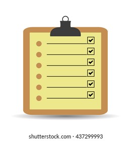 Blank checklist form, todo list. Reminder. Vector