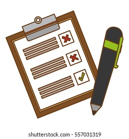 blank checklist on clipboard  icon image vector illustration design 