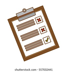 blank checklist on clipboard  icon image vector illustration design 