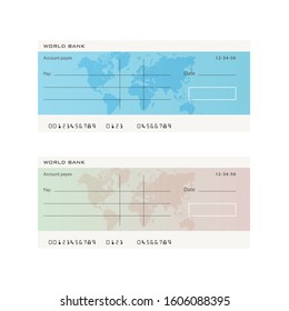 Blank Cheque basic vector illustration