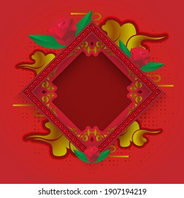 Blank chinese new year banner design conceptual
