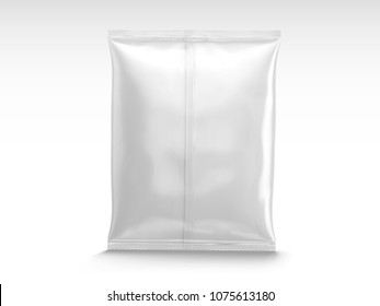 Blank chip package design in 3d illustration isolated on white background