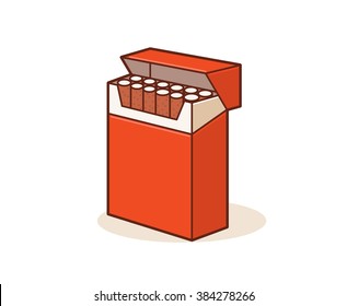 Blank cigarette pack. Isolated on white background. #2