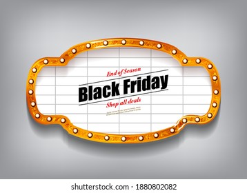 Blank Cinema Billboard Vector Design