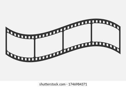 Blank cinema film strip isolated on white background. Vector illustration. Eps 10.