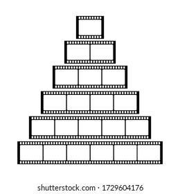Blank cinema film strip. Vector illustration . Stock Photo. 