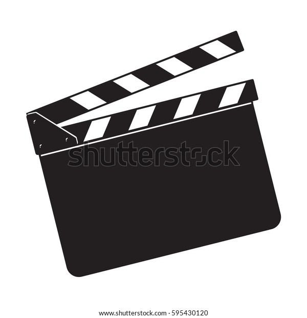 Blank Cinema Production Black Clapperboard Black Stock Vector (Royalty