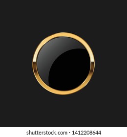 
Blank Circle Badge Luxury with Gold Design  Color  Element Template