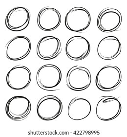 blank circle highlighter set, doodle circles