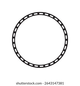 Blank circle icon isolated on white background. Vector illustration. EPS 10