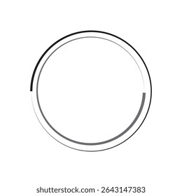 Blank circle icon isolated on white background. Vector illustration. EPS 10