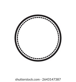Blank circle icon isolated on white background. Vector illustration. EPS 10