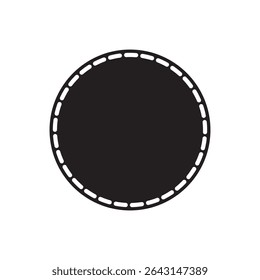 Blank circle icon isolated on white background. Vector illustration. EPS 10