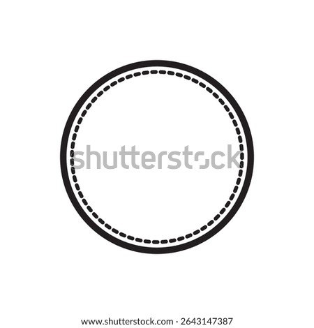 Blank circle icon isolated on white background. Vector illustration. EPS 10