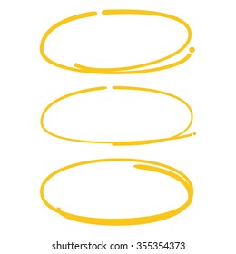 blank circle markers, highlighters