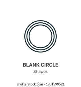 Blank circle outline vector icon. Thin line black blank circle icon, flat vector simple element illustration from editable shapes concept isolated stroke on white background