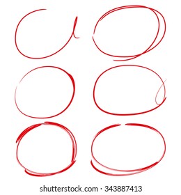 blank circle with red marker