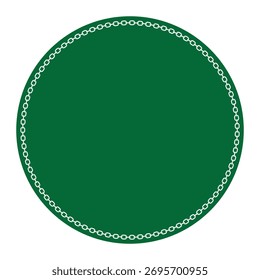 Círculo en blanco con el marco redondo de la cadena, conveniente para el emblema, la Plantilla del logotipo, el diseño de la etiqueta, o la decoración temática industrial