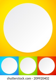 Blank circles on vivid backgrounds 