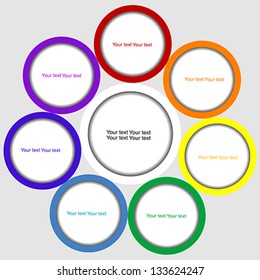 Blank circles with place for text