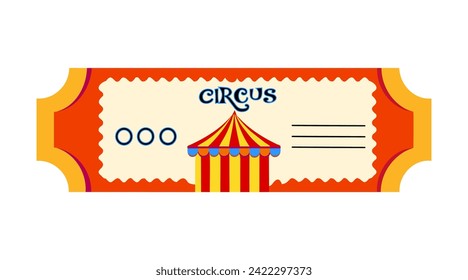 Blank circus ticket icon over, colorful design. vector illustration