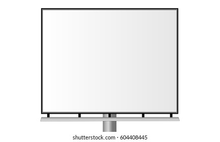 Blank City Billboard Square. Mockup Can Be Used For Advertising Banners An Posters Or Design. POS Banner. Vector Illustration