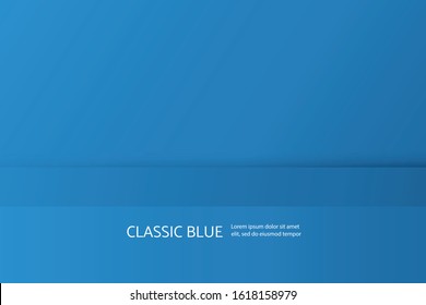 blank classic blue color studio table room background with copy space for display 