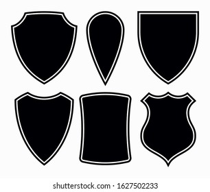 Blank Classic Medieval Shield Shapes Vector Stock Vector (Royalty Free ...