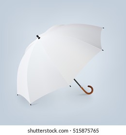 Blank Classic Opened Round Rain Umbrella Mock up. Vector illustration image for advertising, poster, banner, print design