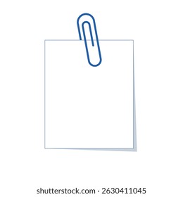 Blank clean note template. Reminder.Vector linear icon illustration isolated on white background.