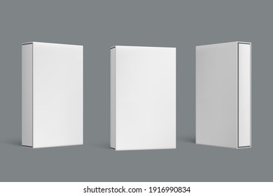 Blank Clear Package Box For Soft Set. EPS10 Vector