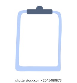 Área de transferência em branco. Avaliação, revisão, feedback, comunicação, conceito de avaliação. Ilustração isolada de design de vetor plano.